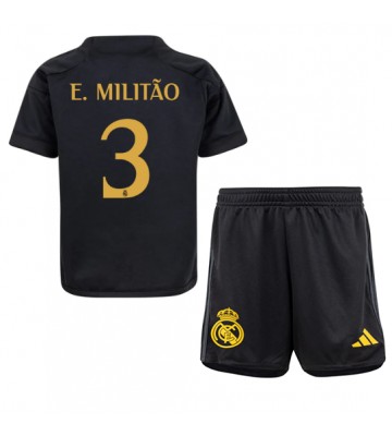 Maillot de foot Real Madrid Eder Militao #3 Troisième enfant 2023-24 Manches Courte (+ pantalon court)